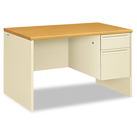 Hon Pedestal Desk Right Pedestal Desk, 30 in D X 29.5 in H, 48" W X Oak H38251.C.L